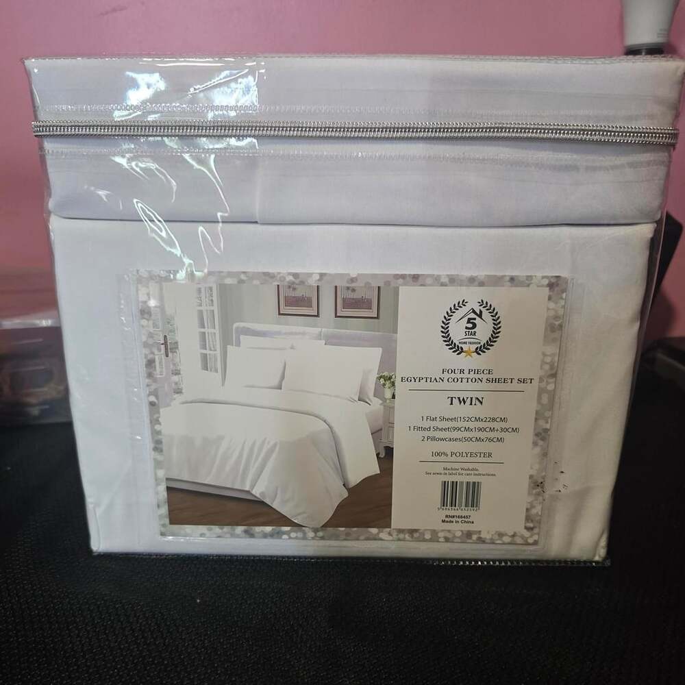 5 Star Home Fashion Twin Sheet Set 2000 Four Piece White Polyester
